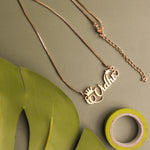 Crown & Heart Name Necklace