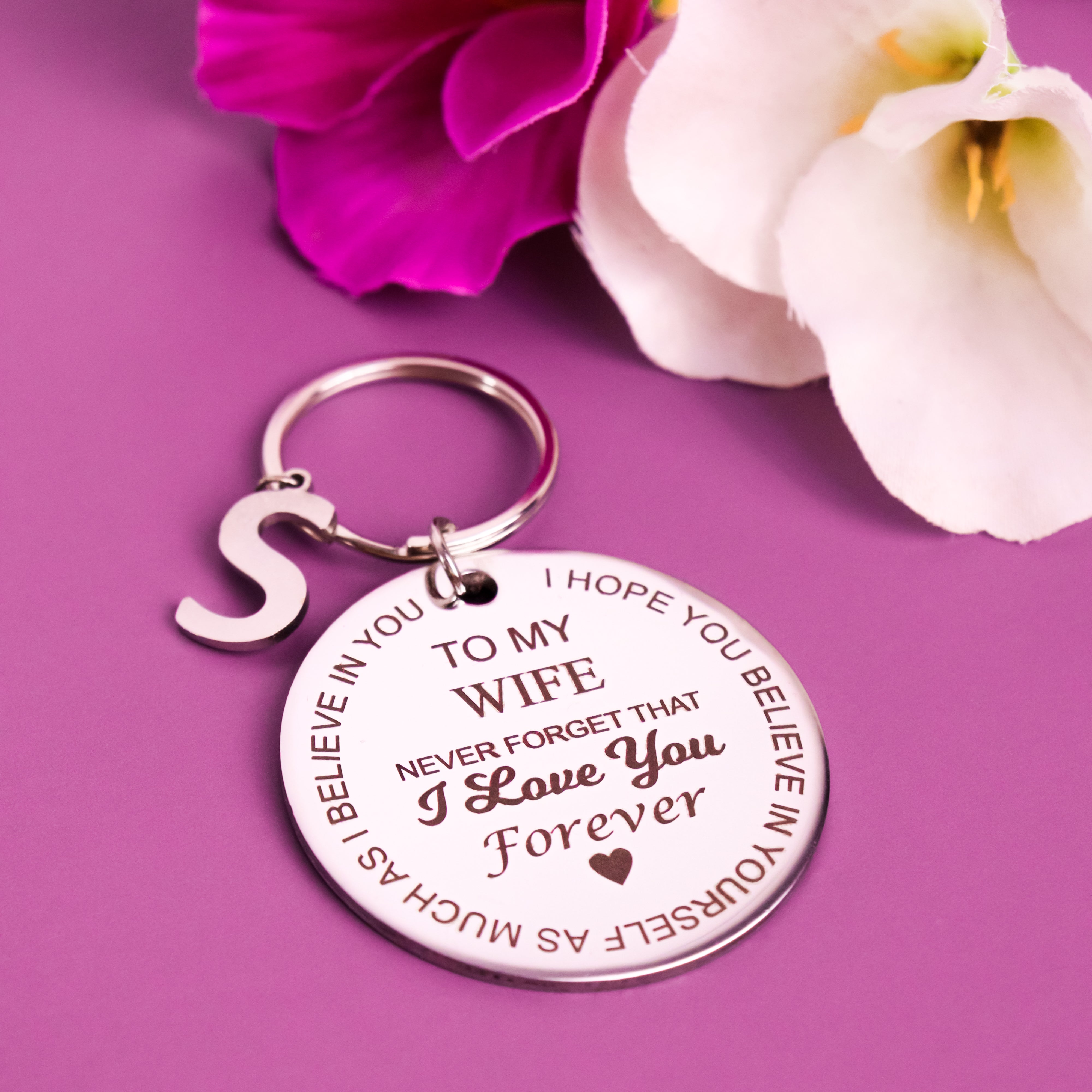 My Husband/ Wife I Love You Forever Keychain