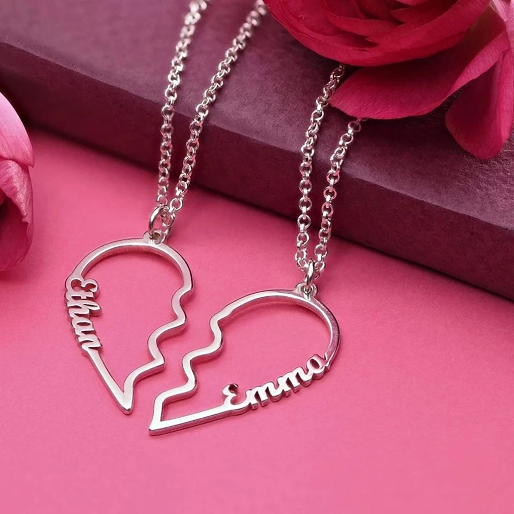 Couple Heart Personalized Necklace