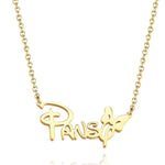 Butterfly Personalised Disney Font Name Necklace
