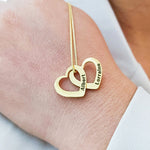 Custom Heart Charm Name Necklace