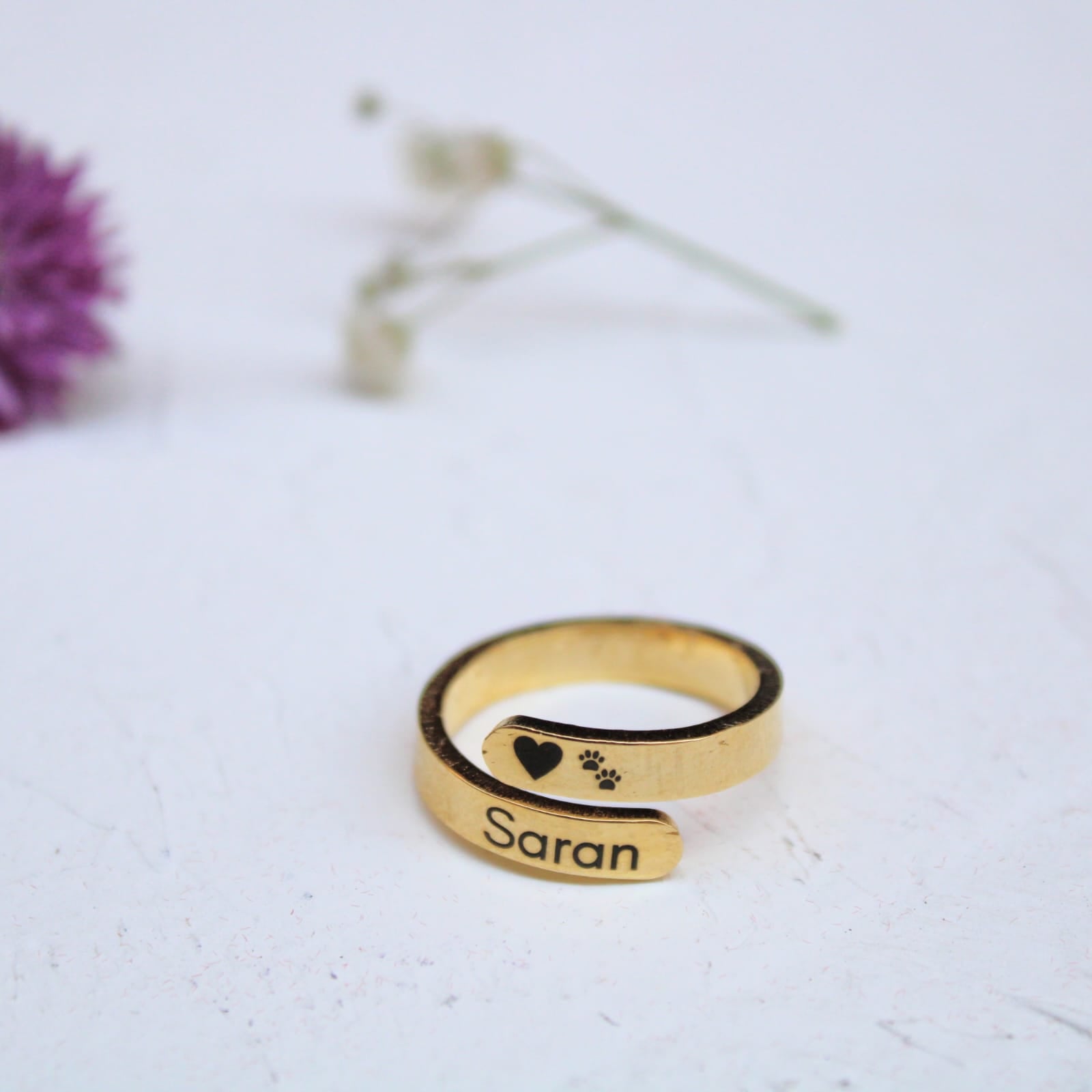 Personalized Paw Ring