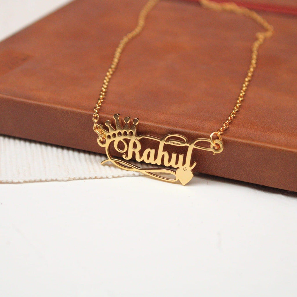 Heart Line Name Necklace